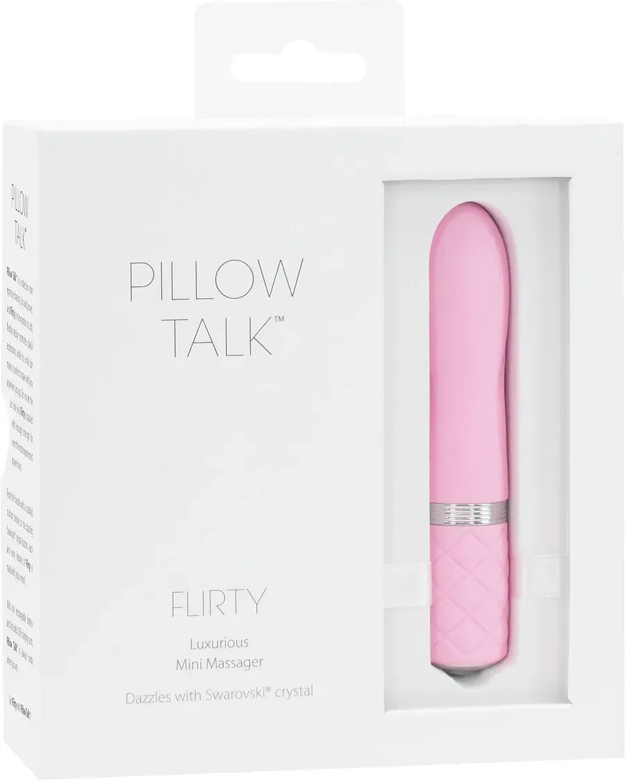 Розкішний вібратор PILLOW TALK - Flirty з кристалом Swarovski, гнучка головка