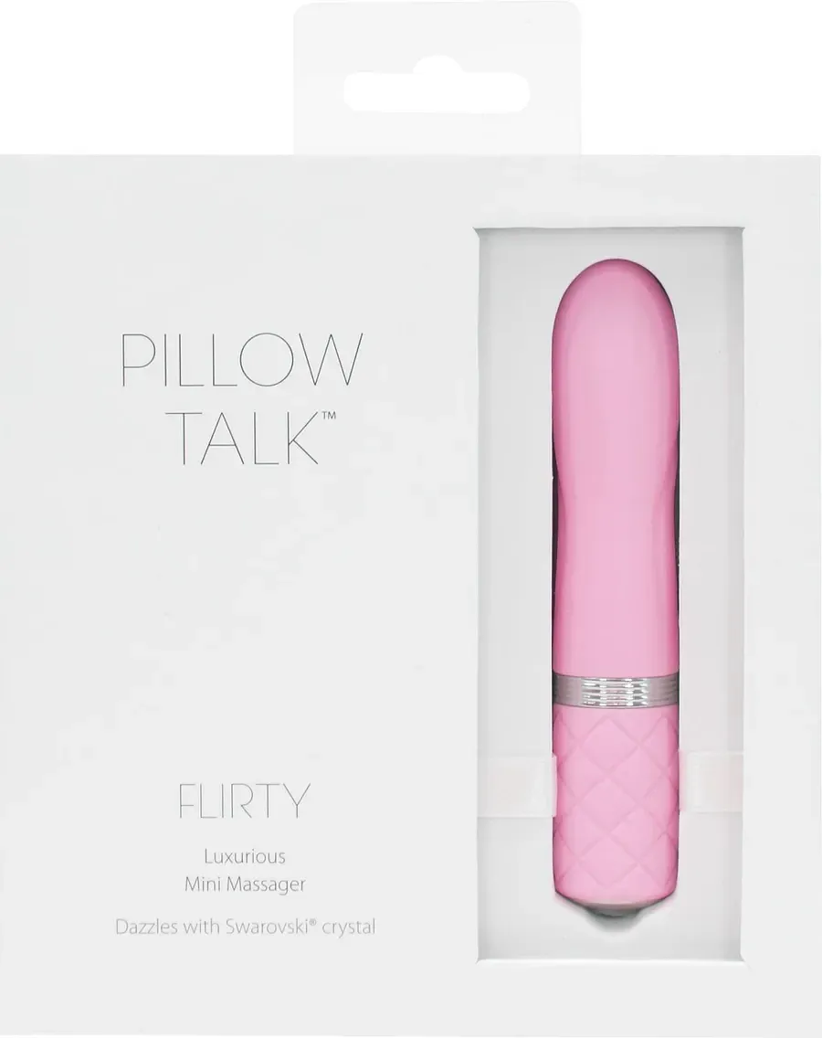 Розкішний вібратор PILLOW TALK - Flirty з кристалом Swarovski, гнучка головка