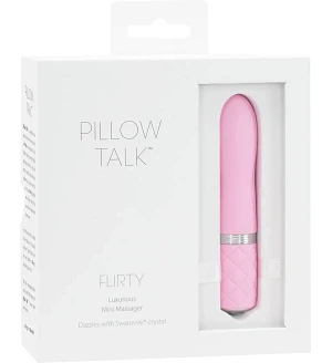 Розкішний вібратор PILLOW TALK - Flirty з кристалом Swarovski, гнучка головка