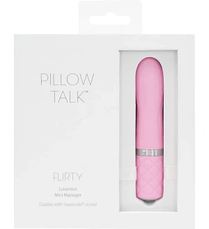 Розкішний вібратор PILLOW TALK - Flirty з кристалом Swarovski, гнучка головка