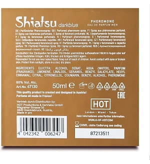 Чоловічі парфуми з феромонами SHIATSU Pheromone Fragrance Men Dark Blue, 50 мл