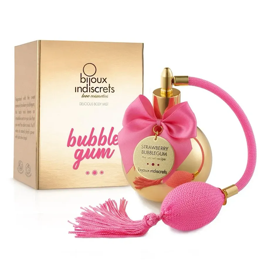 Парфуми для тіла з феромонами Bijoux Indiscrets Strawberry Bubble Gum з ароматом полуничної жуйки