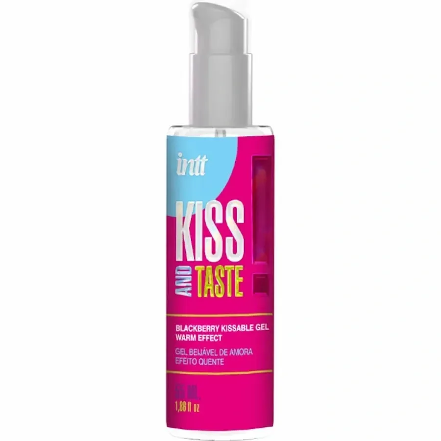 Їстівний зігрівальний лубрикант INTT Kiss and Taste Blackberry зі смаком ожини, 55 мл