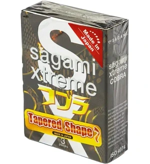 Супертонкі латексні презервативи Sagami Xtreme Cobra, 3 шт.