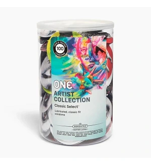 Презервативи ONE Classic Select Artist Collection у банці, 100 шт.