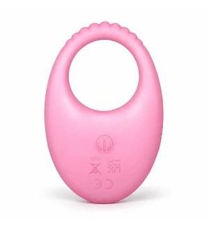 Віброкільце з керуванням через застосунок UNIVIBE Halo Rose, рожеве, 8,57 × 5,65 × 3,79 см.