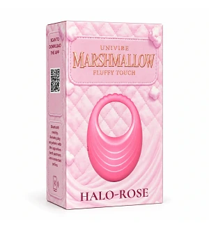 Віброкільце з керуванням через застосунок UNIVIBE Halo Rose, рожеве, 8,57 × 5,65 × 3,79 см.