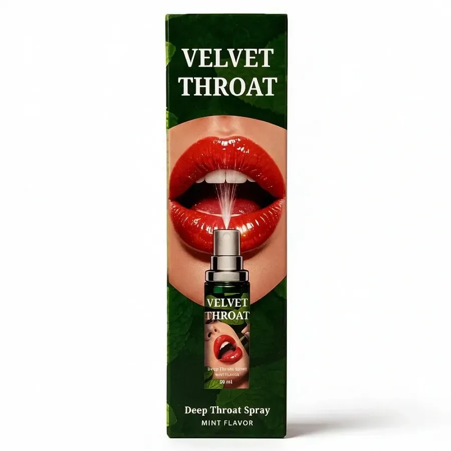 Спрей для глибокого мінету WOW Velvet Throat зі смаком м’яти, 50 мл.