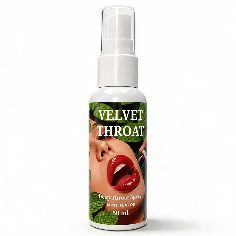 Спрей для глибокого мінету WOW Velvet Throat зі смаком м’яти, 50 мл.