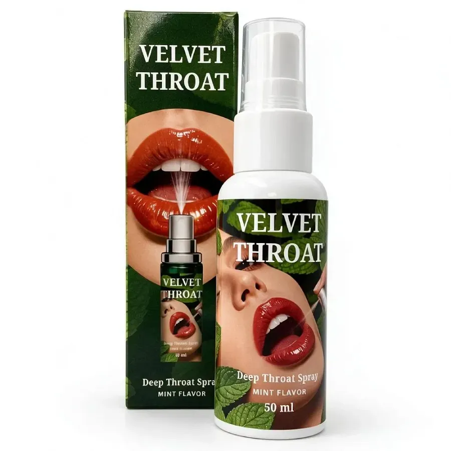Спрей для глибокого мінету WOW Velvet Throat зі смаком м’яти, 50 мл.
