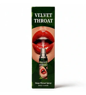 Спрей для глибокого мінету WOW Velvet Throat зі смаком м’яти, 50 мл.