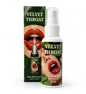 Спрей для глибокого мінету WOW Velvet Throat зі смаком м’яти, 50 мл.