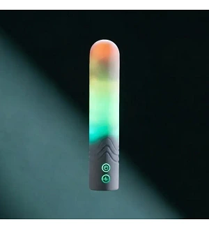 Віброкуля з RGB-підсвічуванням і керуванням через застосунок Illumination The Bullet, біла, 9,7 × 2,8 см.
