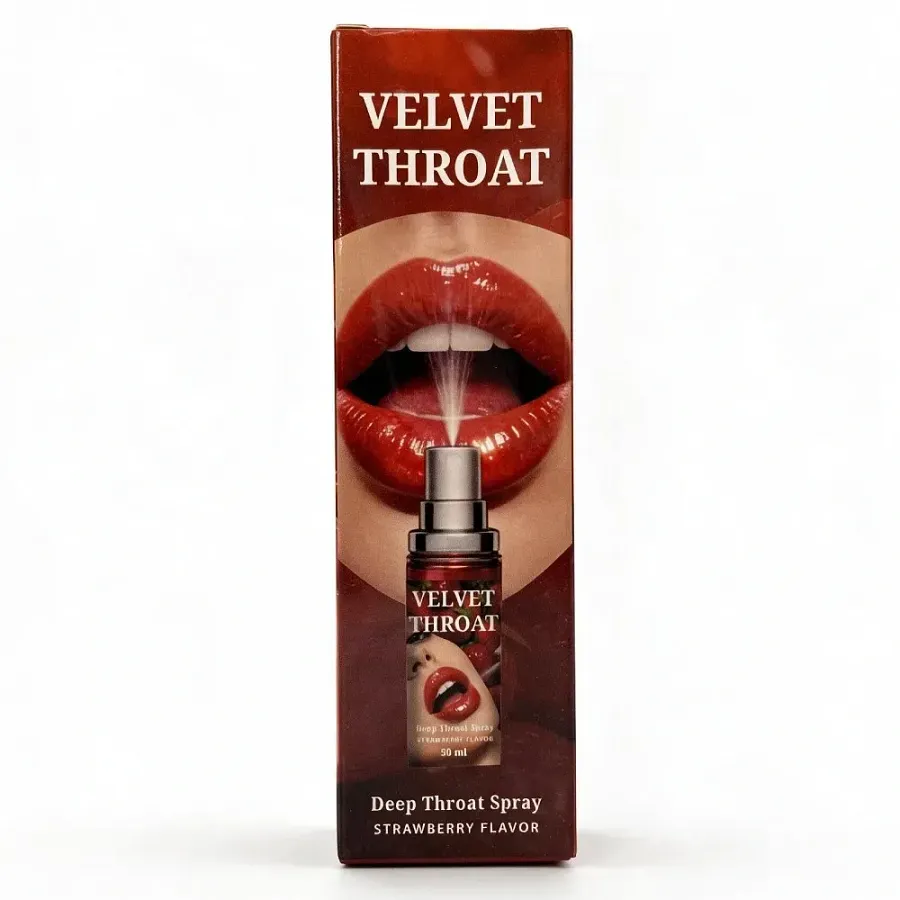 Спрей для глибокого мінету WOW Velvet Throat зі смаком полуниці, 50 мл.