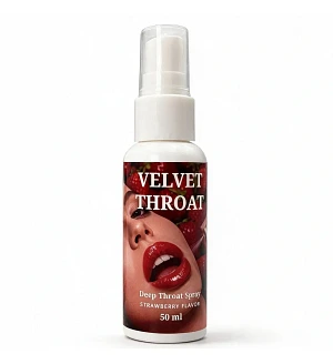 Спрей для глибокого мінету WOW Velvet Throat зі смаком полуниці, 50 мл.