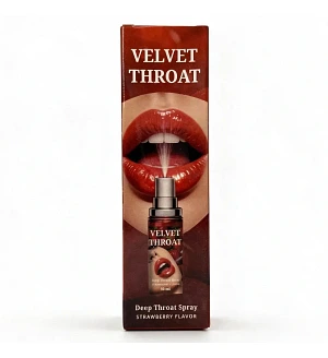 Спрей для глибокого мінету WOW Velvet Throat зі смаком полуниці, 50 мл.
