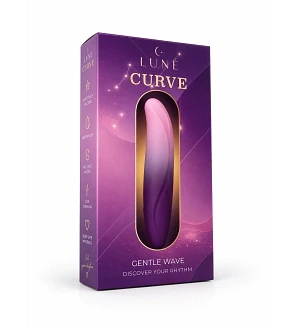 Віброкуля з вигнутим кінчиком і 10 режимами вібрації CURVE LUNE, фіолетово-рожевий градієнт.
