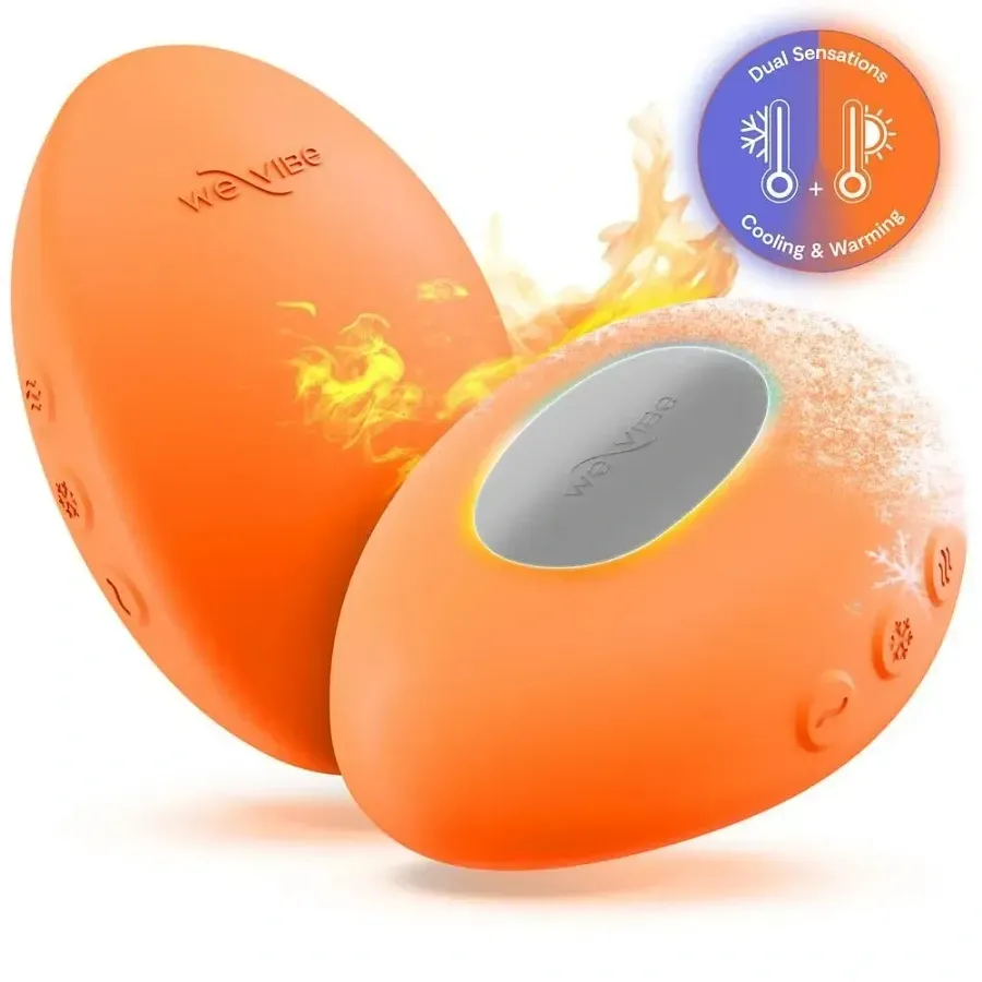 Кліторальний вібратор We-Vibe Temp Tangerine з функцією нагрівання та охолодження, помаранчевий.