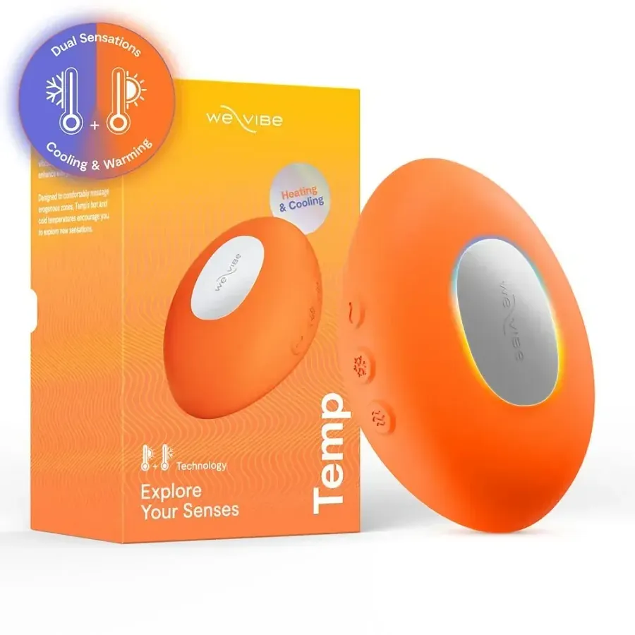 Кліторальний вібратор We-Vibe Temp Tangerine з функцією нагрівання та охолодження, помаранчевий.