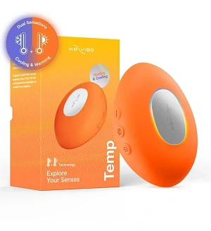 Кліторальний вібратор We-Vibe Temp Tangerine з функцією нагрівання та охолодження, помаранчевий.