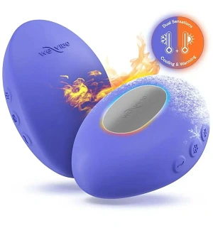 Кліторальний вібратор We-Vibe Temp Lavender Blue з функцією нагрівання та охолодження, синій.