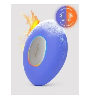 Кліторальний вібратор We-Vibe Temp Lavender Blue з функцією нагрівання та охолодження, синій.