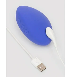 Кліторальний вібратор We-Vibe Temp Lavender Blue з функцією нагрівання та охолодження, синій.