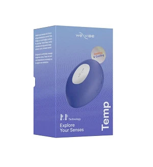 Кліторальний вібратор We-Vibe Temp Lavender Blue з функцією нагрівання та охолодження, синій.