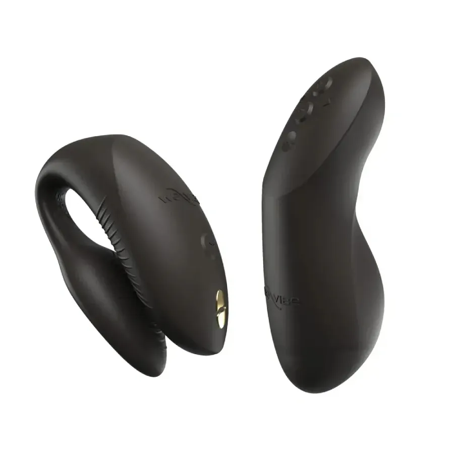 Вібратор для пар We-Vibe Chorus Pro Satin Black із пультом керування та застосунком, чорний.