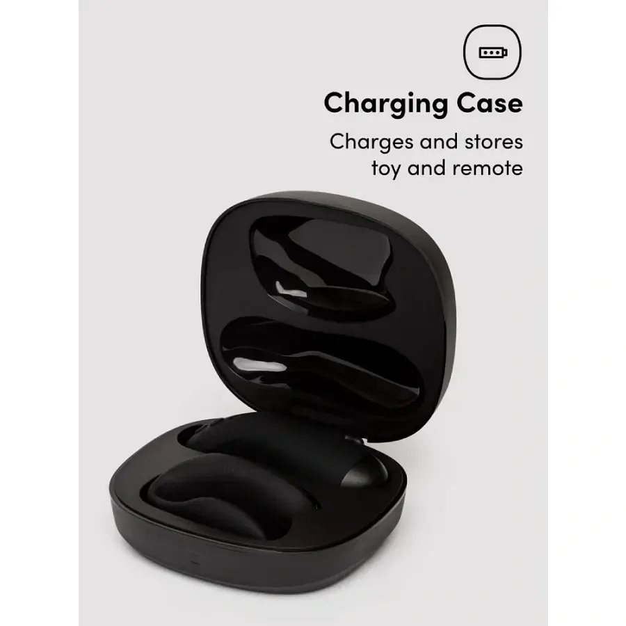 Вібратор для пар We-Vibe Chorus Pro Satin Black із пультом керування та застосунком, чорний.