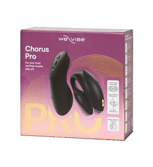 Вібратор для пар We-Vibe Chorus Pro Satin Black із пультом керування та застосунком, чорний.