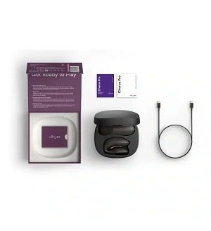 Вібратор для пар We-Vibe Chorus Pro Satin Black із пультом керування та застосунком, чорний.