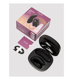 Вібратор для пар We-Vibe Chorus Pro Satin Black із пультом керування та застосунком, чорний.