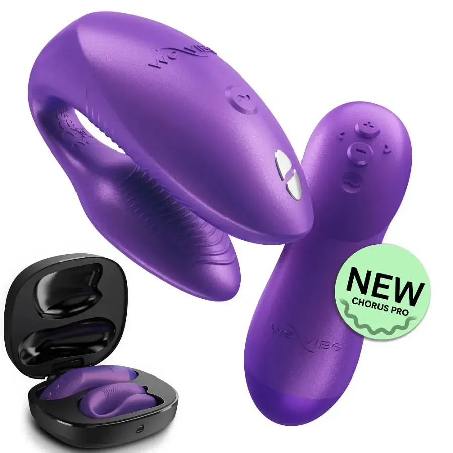Вібратор для пар We-Vibe Chorus Pro Cosmic Purple з пультом керування та застосунком, фіолетовий.