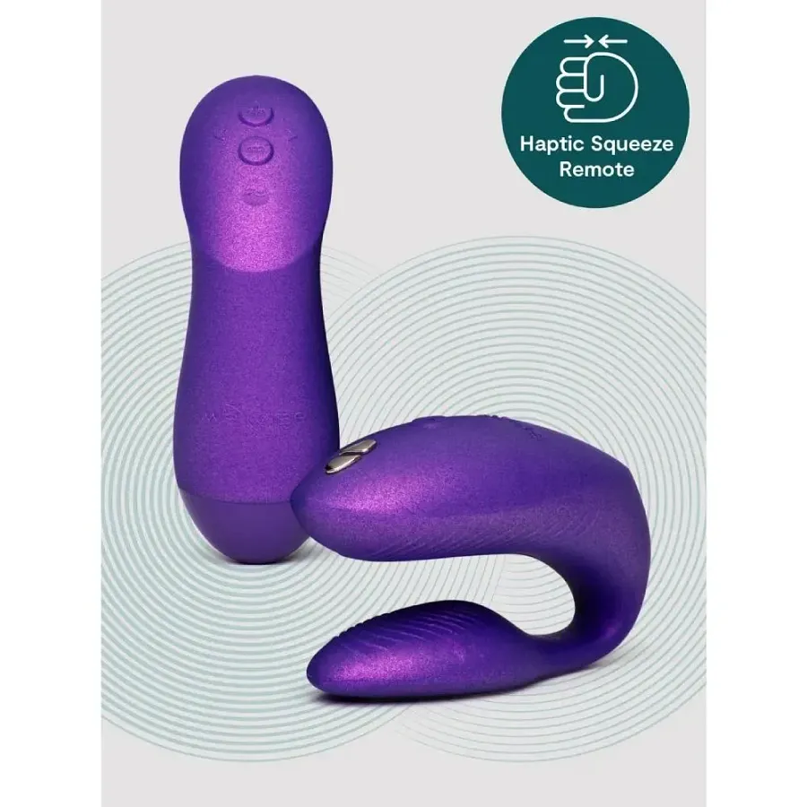 Вібратор для пар We-Vibe Chorus Pro Cosmic Purple з пультом керування та застосунком, фіолетовий.
