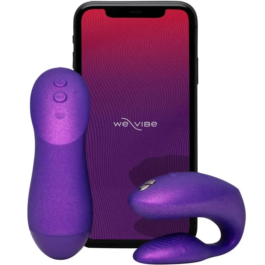Вібратор для пар We-Vibe Chorus Pro Cosmic Purple з пультом керування та застосунком, фіолетовий.