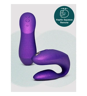 Вібратор для пар We-Vibe Chorus Pro Cosmic Purple з пультом керування та застосунком, фіолетовий.