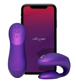 Вібратор для пар We-Vibe Chorus Pro Cosmic Purple з пультом керування та застосунком, фіолетовий.