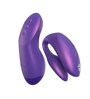 Вібратор для пар We-Vibe Chorus Pro Cosmic Purple з пультом керування та застосунком, фіолетовий.
