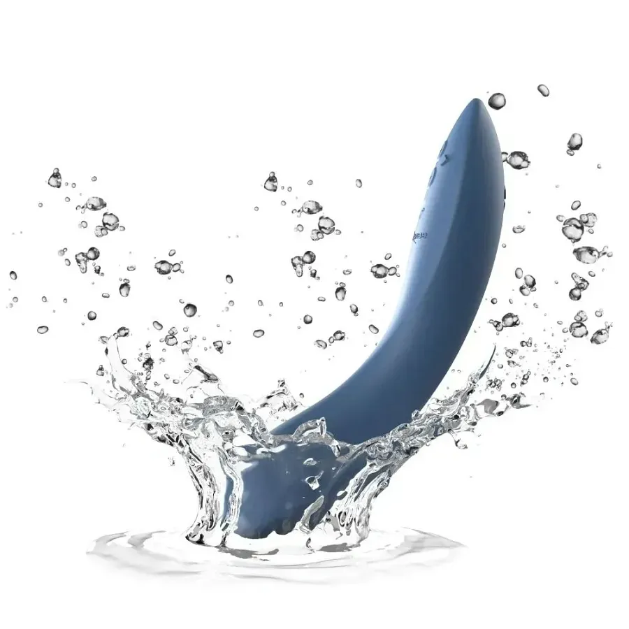 Вібратор для точки G We-Vibe Rave 2, силіконовий, синій, 19,3 × 3 см.