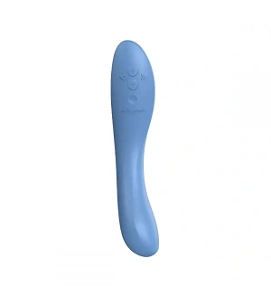 Вібратор для точки G We-Vibe Rave 2, силіконовий, синій, 19,3 × 3 см.