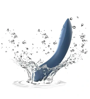 Вібратор для точки G We-Vibe Rave 2, силіконовий, синій, 19,3 × 3 см.
