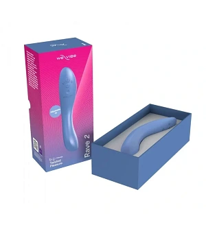 Вібратор для точки G We-Vibe Rave 2, силіконовий, синій, 19,3 × 3 см.