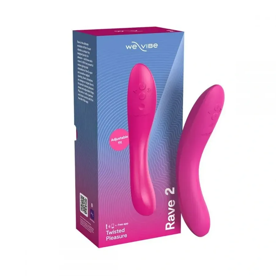 Вібратор для точки G We-Vibe Rave 2, силіконовий, рожевий, 19,3 × 3 см.