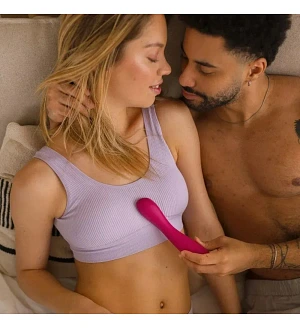 Вібратор для точки G We-Vibe Rave 2, силіконовий, рожевий, 19,3 × 3 см.
