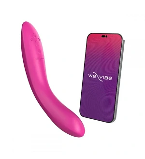 Вібратор для точки G We-Vibe Rave 2, силіконовий, рожевий, 19,3 × 3 см.