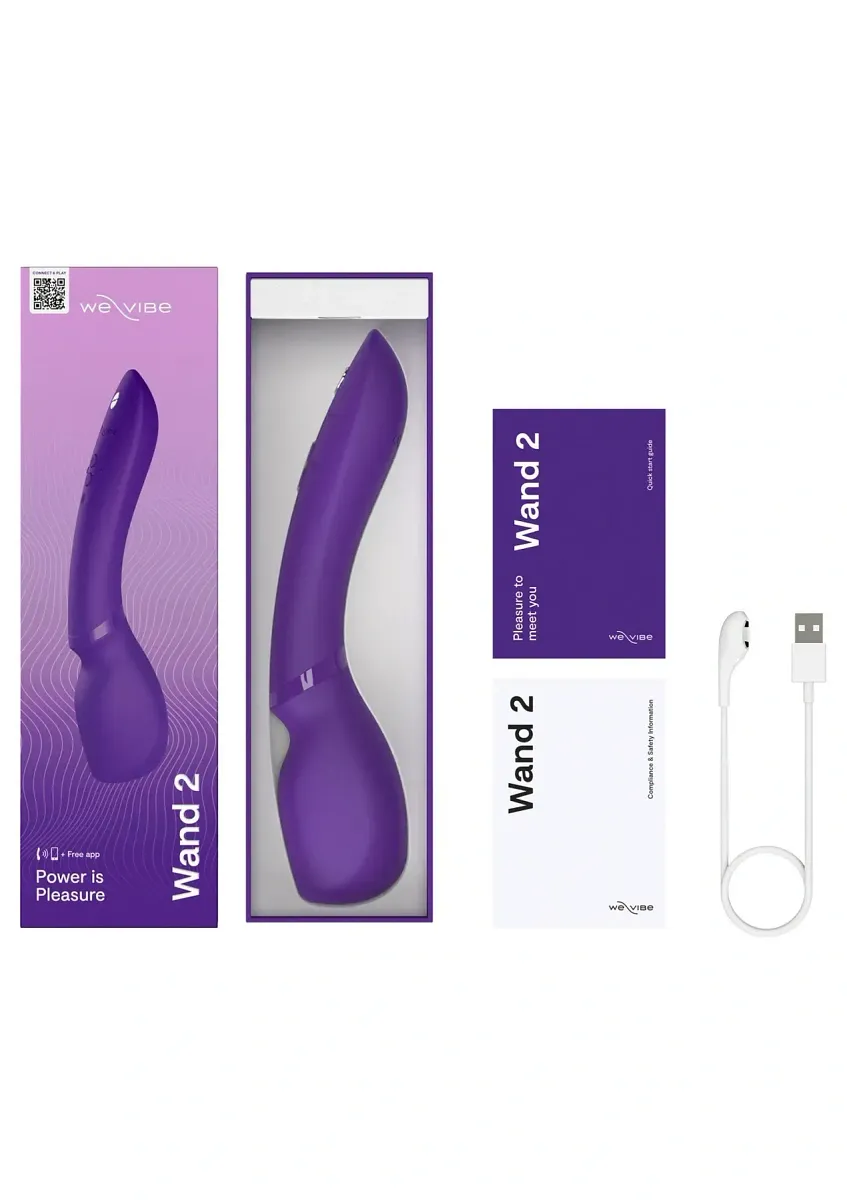 Смарт-вібромасажер We-Vibe Wand 2, фіолетовий.
