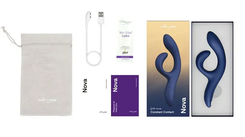 Вібратор-кролик We-Vibe Nova 2 Midnight Blue, темно-синій.