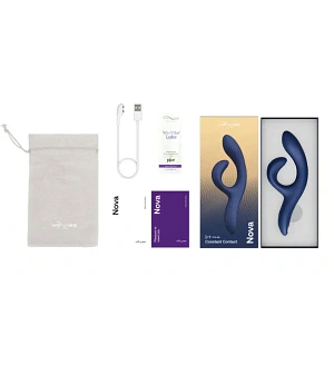Вібратор-кролик We-Vibe Nova 2 Midnight Blue, темно-синій.