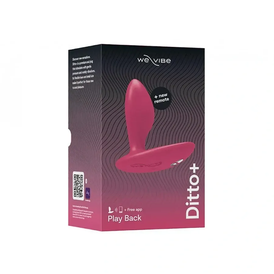 Анальна пробка з вібрацією We-Vibe Ditto+ Cosmic Pink із пультом керування та керуванням зі смартфона.
